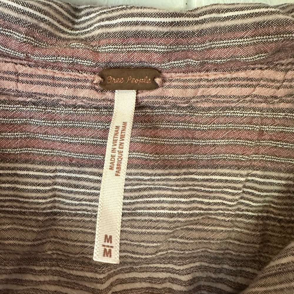 Free People high tide multi stripe button down - Picture 2 of 4